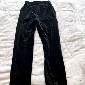 black velvet texture sweatpants